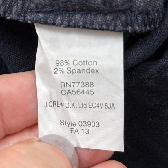 J.Crew Matchstick Corduroy Pants Womens 28 Regular Navy Blue Straight Leg 03903 - Picture 6 of 11